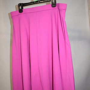 Pink Knee Length Stretch Skirt Casual